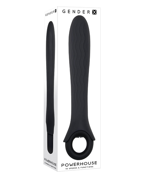 Vibrador Gender X Powerhouse Black de 12 velocidades: enciende tu deseo Product Image.