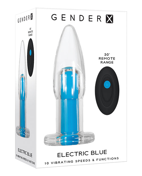水晶般清晰的性別 X 電動藍色振動器 - featured product image.