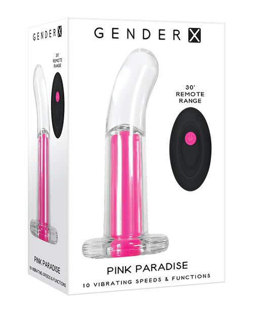 Gender X Pink Paradise 水晶透明/粉紅色子彈振動器 - featured product image.