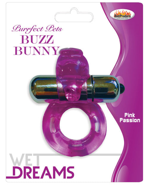 Wet Dreams Purrfect Pet Buzz Bunny Vibrating Pleasure Ring - featured product image.