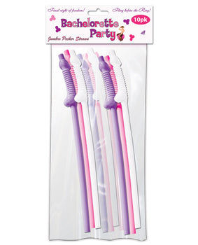 Bachelorette Party Pecker Sipping Straws - Pack Of 10 - Featured Product Image