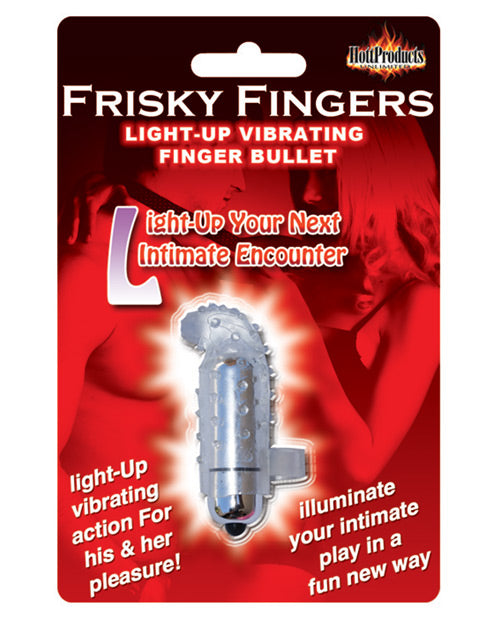 Frisky Finger Light Up Vibrating Bullet Product Image.