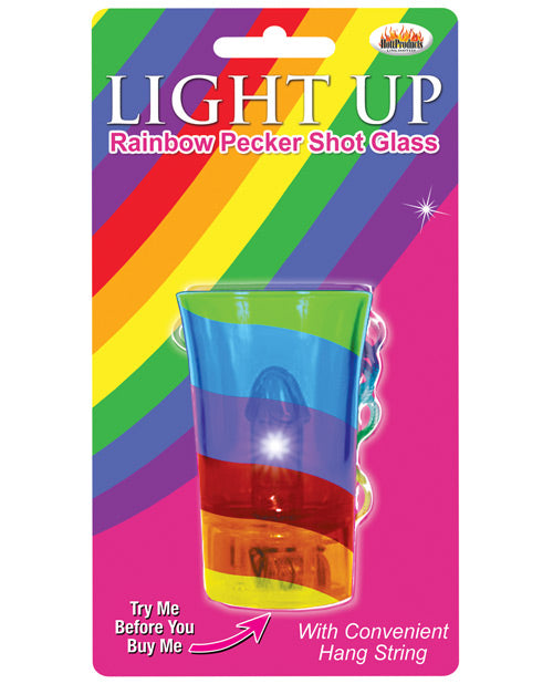 Rainbow 'Light Up' Pecker Shot Glass 🌈✨ - featured product image.