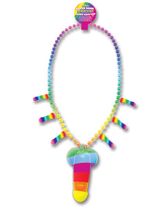 Rainbow Pecker Party Whistle Necklace