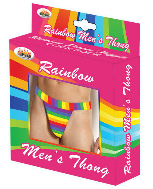 Rainbow Pecker Men's Thong - Celebrate Your Vibrant Pride in Comfort and Style - featured product image.