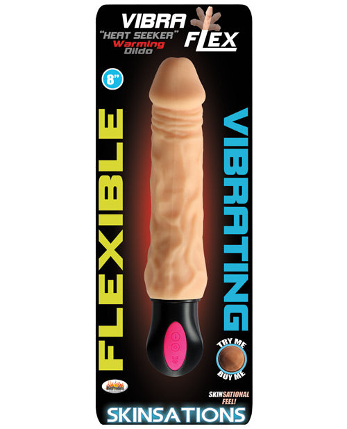 Skinsations Vibra Flex Heat Seeker: Realistic 8" Warming Vibrator - featured product image.