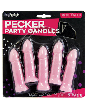 Velas Pecker para despedida de soltera, color rosa (paquete de 5) - Featured Product Image