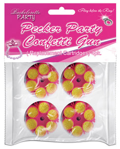 Vibrant Rainbow Confetti Refill Cartridges - Pack of 4