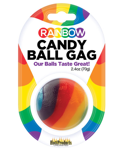 🍓 Mordaza sensorial de bola de caramelo arcoíris de fresa 🌈 - featured product image.