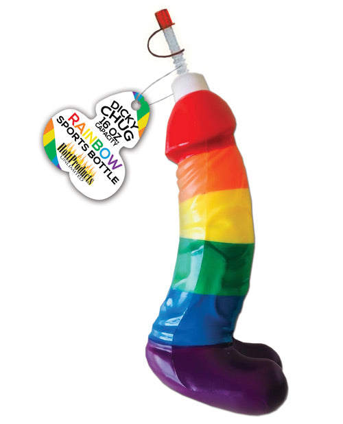 Rainbow Dicky Chug Sports Bottle: Hydrate with a Smile! - featured product image.