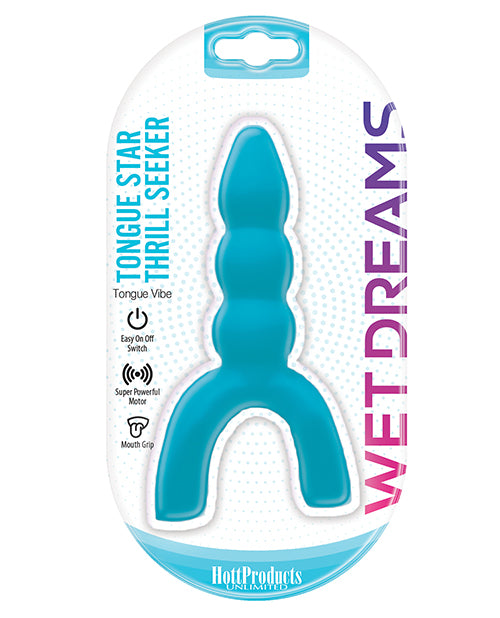 Wet Dreams Tongue Star Thrill Seeker Vibe - Blue: Unparalleled Pleasure - featured product image.