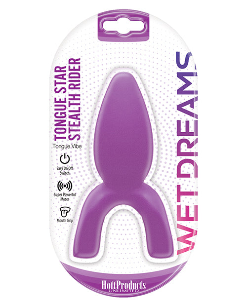 Wet Dreams Tongue Star Stealth Rider Vibe - Púrpura: estimulación intensa y motor potente - featured product image.
