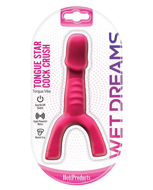Vibrador para aplastar pollas Tongue Star de Wet Dreams - Rosa: máximo placer garantizado - featured product image.