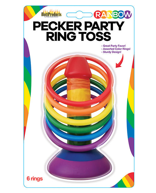 Rainbow Pecker Party Ring Toss: The Ultimate Adult Party Game Product Image.