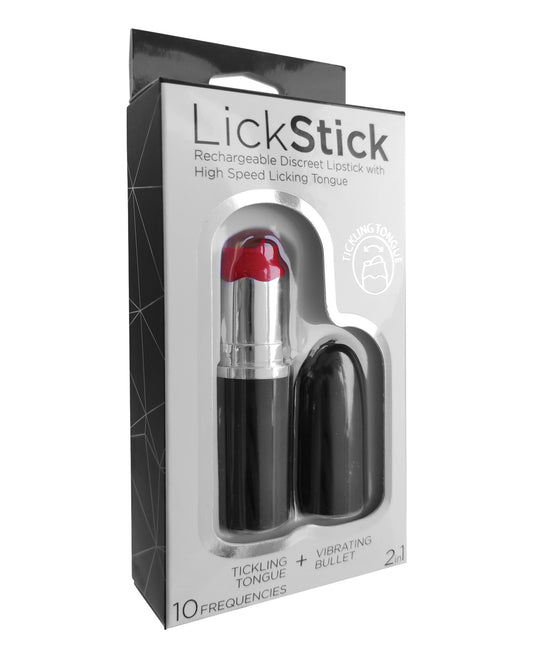 Hott Products Lick Stick: Vibrador de lápiz labial de placer intenso - featured product image.