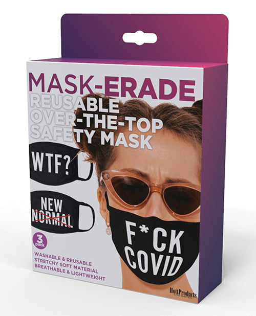 Hott Products Mask-erade Masks - Bold Expressive Designs Pack of 3 - featured product image.