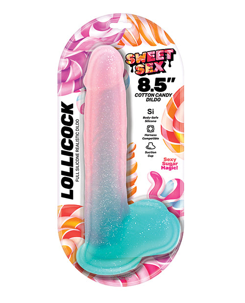 SWEET SEX 8.5" Lollicock Cotton Candy Dildo - A Sweet Sensation of Pleasure - featured product image.