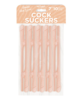 "Hott Products Cock Suckers Pajitas de vainilla - Paquete de 10" - Featured Product Image
