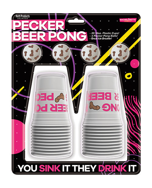 Pecker Beer Pong Play Set with Balls Product Image.