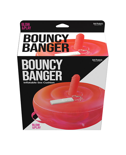 Bouncy Banger Inflatable Cushion w/Vibrating Dildo Product Image.