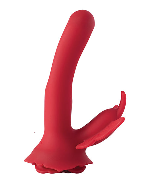 Shop for the Layla Rosy Butterfly Dual Stimulation Vibrator - Red at My Ruby Lips