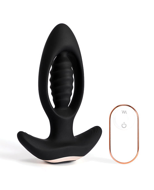 Habiki Hollowed Vibrating Anal Plug: 9 Modes, Wireless Control, Silicone Build - featured product image.
