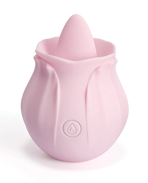 Nectar Pink Rose Clit Licker: 9 Modes, Whisper-Quiet, Waterproof Vibrator Product Image.