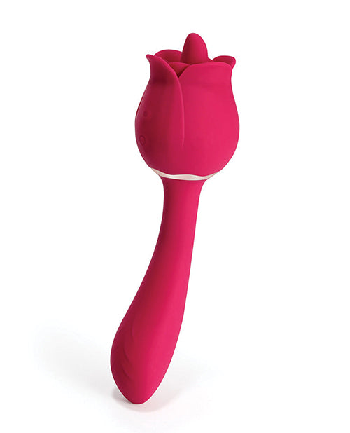 Shop for the Rhea Rose 2-in-1 Vibrator - Red at My Ruby Lips