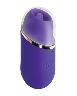 Mini vibrador para lamer el clítoris Abby Purple - Placer encantador redefinido