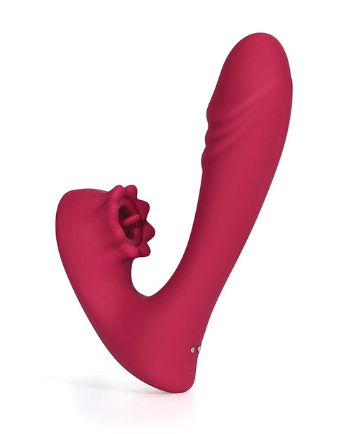 Lacy Pleasure Duo：9 種振動和 9 種舔舐模式 - 帶舌頭舔舐器的 G 點振動器 - featured product image.