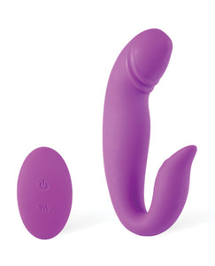 Luxurious Dolphin Dual Stimulation Vibrator in Purple