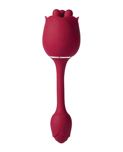 Roseann Red Double Ended Rose Vibrator - Unleash Your Desires