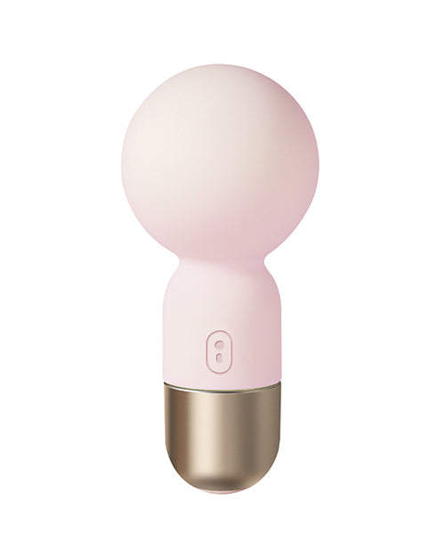 Shop for the Pokewan Pocket Mini Vibrating Wand Massager - Pale Light Pink at My Ruby Lips