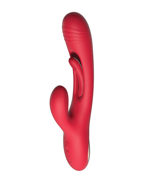 Bora Red 3-in-1 Rabbit Vibrator: Unrivalled Pleasure Product Image.