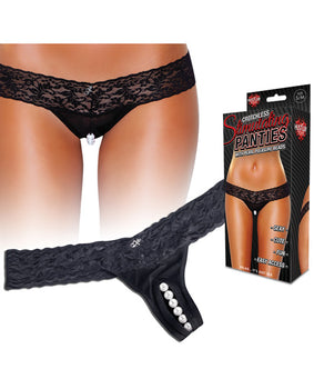 Hustler Black Lace Panties with Clit Stimulating Beads - Featured Product Image