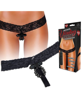 Hustler Vibrating Lace Thong with Stimulating Beads - Featured Product Image
