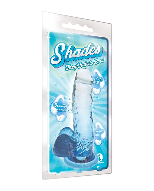 Shades Jelly TPR Gradient Dong Medium: placer sensual en azul degradado/violeta 🌈 - featured product image.