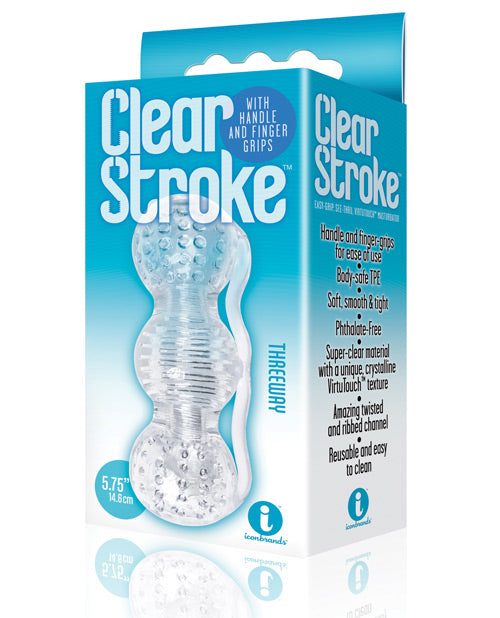 ICON Brands Clear Stroke Threeway 自慰器：三重質感愉悅 Product Image.