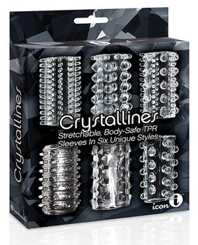 9's Crystalline TPR Cock Sleeve 6 Pack - Sensational Variety 🌟 - Featured Product Image