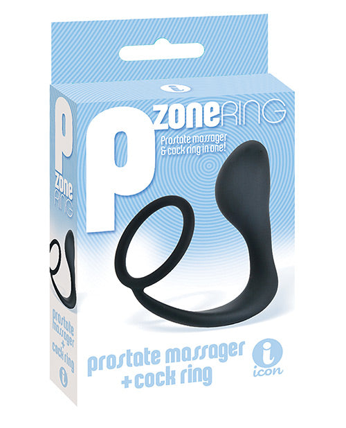 9's P-Zone Cock Ring: Dual Pleasure & Warranty Product Image.