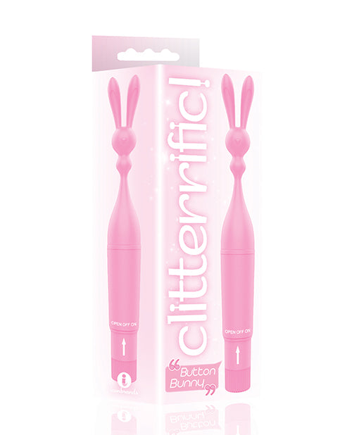 9's Clitterific! Button Bunny Clitoral Stimulator - Pink - featured product image.