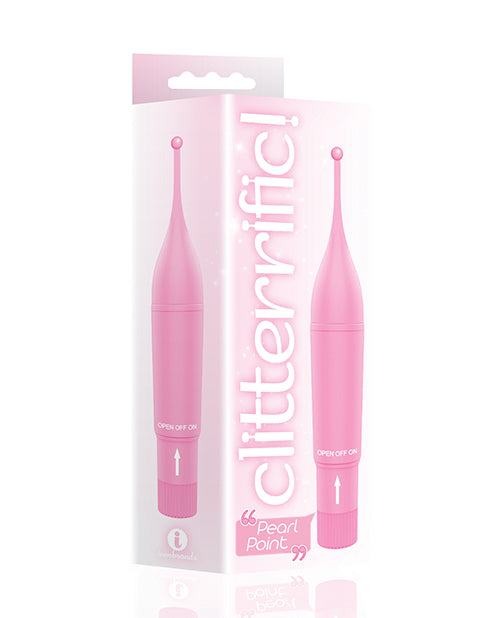 9's Clitterific! Pearl Point Clitoral Stimulator - Pink - featured product image.