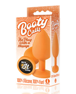 Enchanting Vibrant Orange Silicone Butt Plug - 9's Booty Talk Hit It Hard