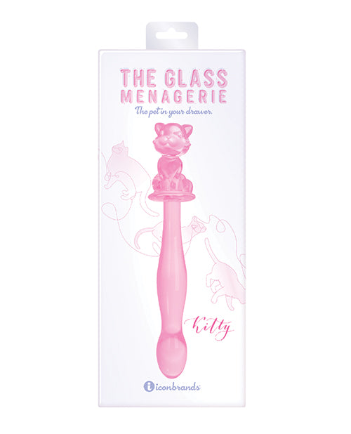 Consolador de vidrio Glass Menagerie Kitty - Rosa Product Image.