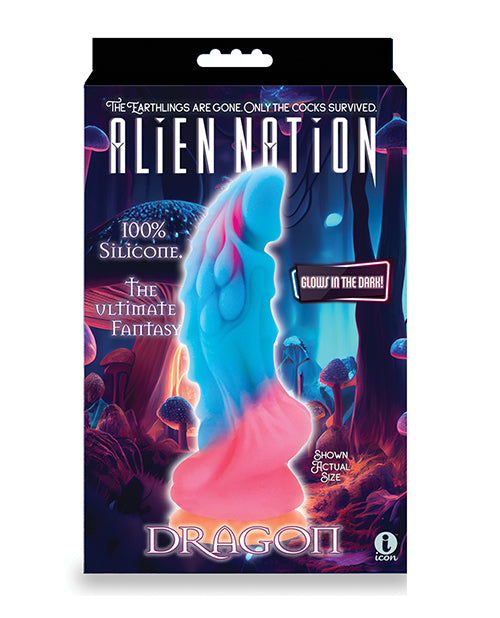 Alien Nation Glow Dragon: Juguete de placer místico que brilla en la oscuridad - featured product image.