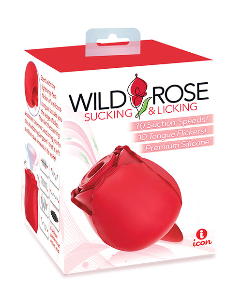 Wild Rose & Tongue Vibrator: Sensory Symphony 🌹 Product Image.