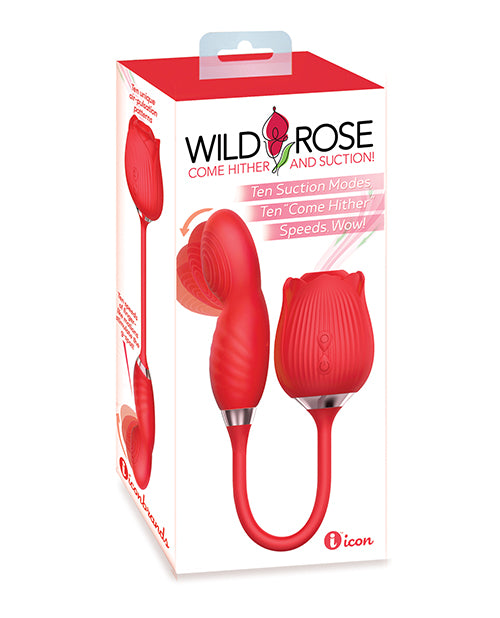Vibrador Wild Rose Red Suction &amp; Come Hither - Placer incomparable - featured product image.