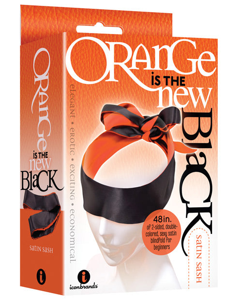 9's Orange es la nueva venda de satén reversible negra para los ojos Product Image.