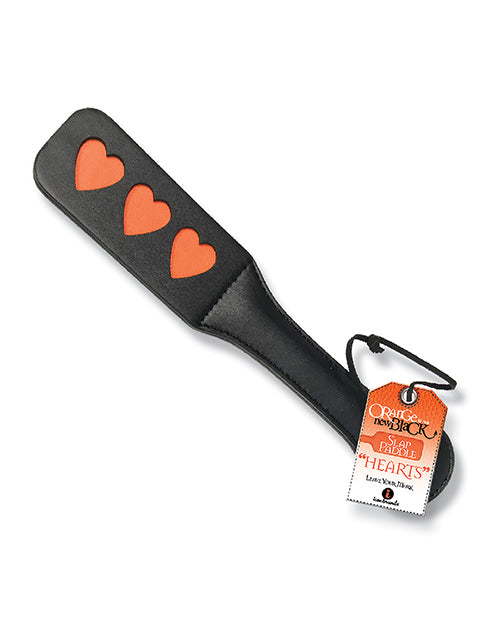 The 9's Orange is the New Black Slap Paddle - Hearts: A Sensual Journey Through Pleasure - featured product image.