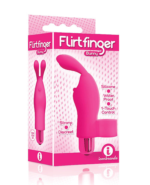 Icon Flirtfinger Bunny: Vibrador de dedo versátil Product Image.